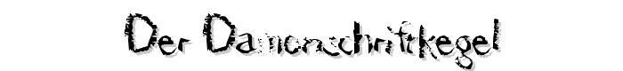 der Dämonschriftkegel font